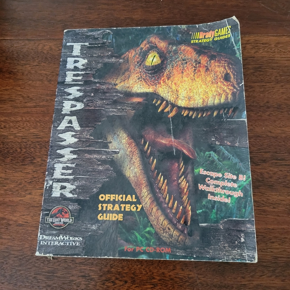 Jurassic Park Trespasser The Lost World Brady Games Guide For PC CDROM Paperback